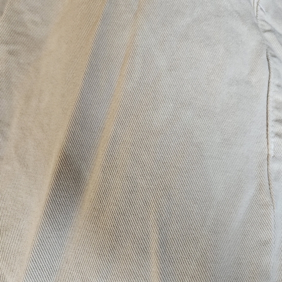 Zara paper bag waist tapered leg khaki cropped pants size 8 light flaws - Picture 10 of 11